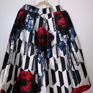 formal floral skirt